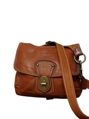 Coach Legacy Whiskey Leather Hippie Crossbody Bag Turnlock Brass 65th  Limited